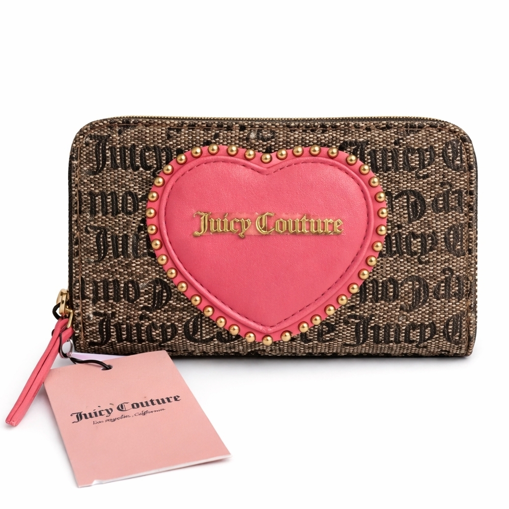 Juicy Couture “Love Never Dies” Heart Zip Wallet • Iconic • NWT